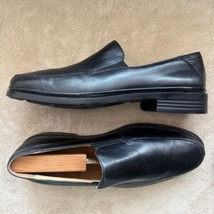 Florsheim Men 11D Black Leather Comfortech Slip On Loafer Shoes Classc Business